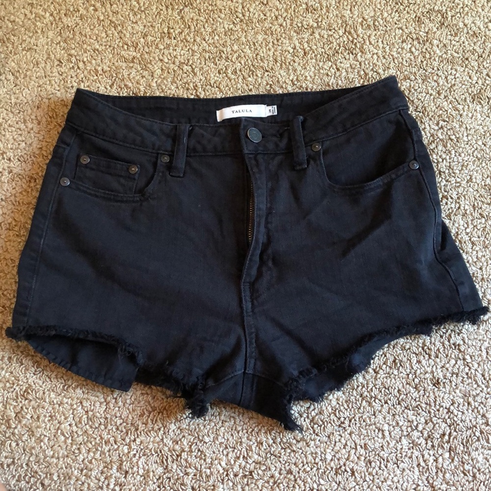 Black Jean Shorts